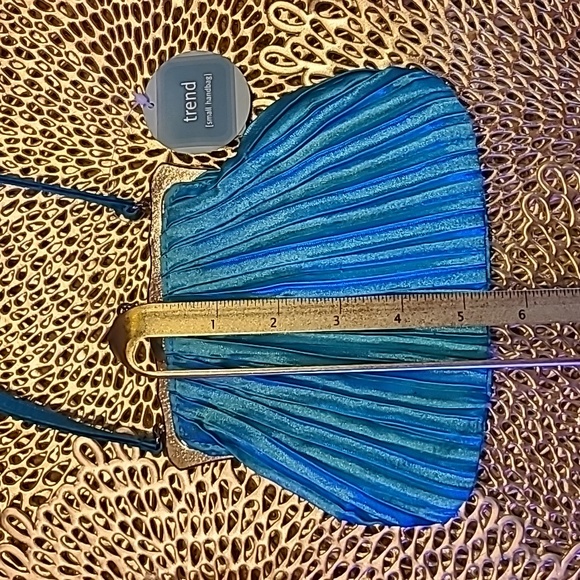 Mini Turquoise & Sequins Dressy Bag by Trend 5.5" by 7" - Picture 8 of 11